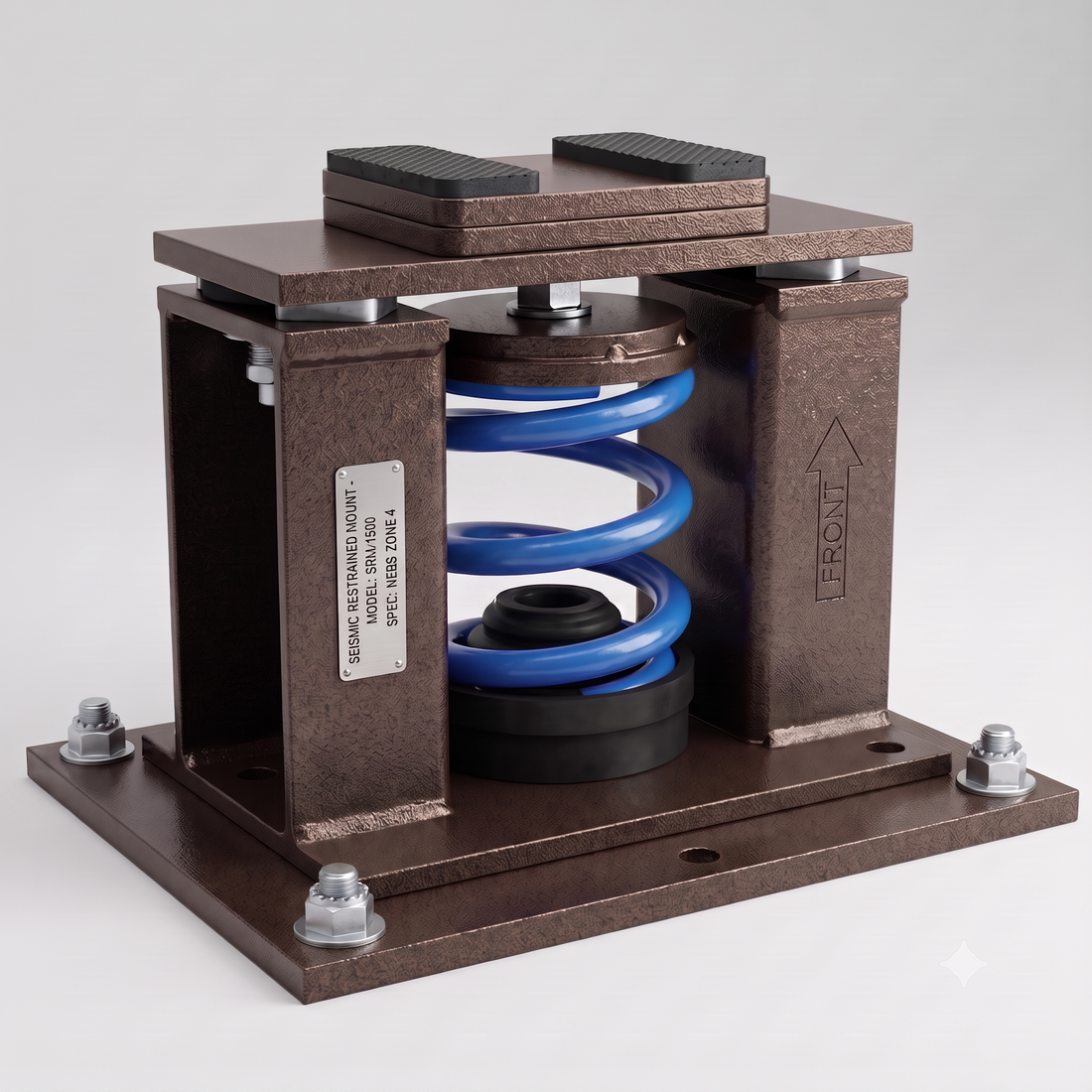 Seismic-restrained spring isolation mounts